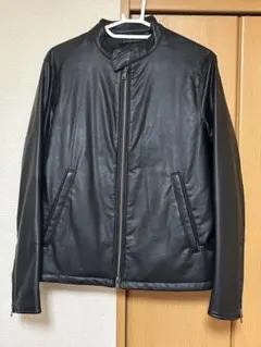 ユニクロ　ネオレザーシングルライダースジャケットM