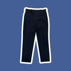 UNIQLOユニクロ タックパンツ ネイビー ストライプ M