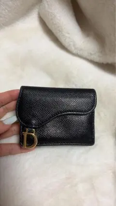 Christian Dior ブラック 三つ折り財布