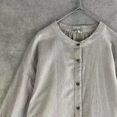 SM2 サマンサモスモス リネンコットンロングワンピース 長袖 腰リボン