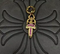 オ*ル様 ネックレス ヴィンテージ 十字架 ダイヤ silver クロム クロス