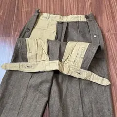 実物ビンテージ50sフランス軍ウールパンツ古着グルカパンツSMメンズ軍物 軍服
