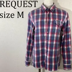 美品 リクエスト REQUEST ネルシャツ 日本製 M【188】
