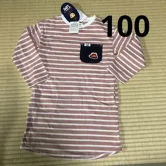 【新品・タグ付】buddy Lee ストライプ 長袖ワンピース 100