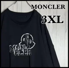 美品・XL】モンクレール ワンポイントロゴ 袖ワッペン 半袖 Tシャツ 黒
