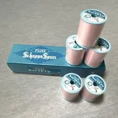 FUJIX Schappe Spun ミシン糸 ピンク 5個セット♯60カラー３