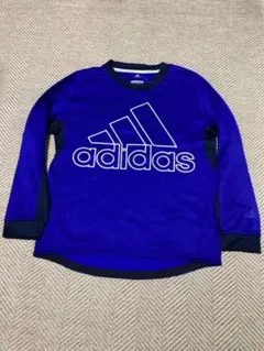 adidas アディダス　トレーナー　青　裏起毛　秋冬　キッズ　160