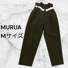 【未使用】MURUA タックパンツ　Mサイズ　カーキ
