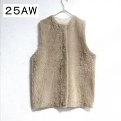 美品 25AW ジャーナルスタンダード ダブルフェイスフェザークルーネックベスト