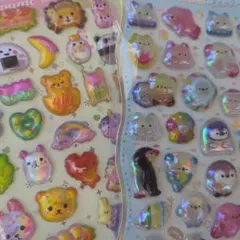 動物　水族館　ぷっくりシール　ボンボンドロップ風シール