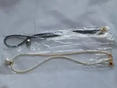 ホワイトパールとグレービーズのネックレス　セット