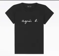 agnès b. ロゴTシャツ　ブラック　T2 size