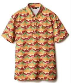 LOUDMOUTH★新品総柄ポロシャツ バーガーマニアL