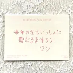 SEVENTEEN ウジ winter メッセージ トレカ