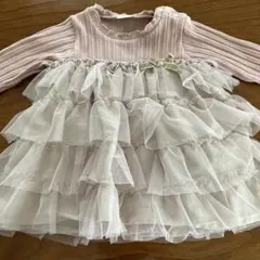 petit main フリルワンピース 80