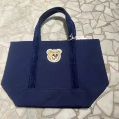 【即日発送】FEILER オールドテディ ワッペントートバッグ ネイビー