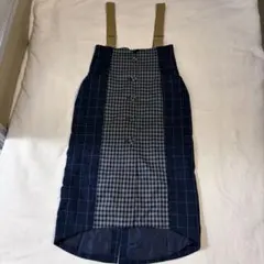 RADYAZELレディアゼルフロントボタンチェック柄サロペットワンピースのサムネイル