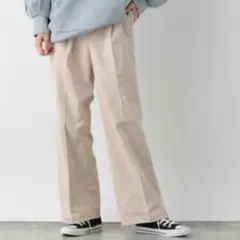 ウツクシルエットコーデュロイワイドパンツS　あったか 冬