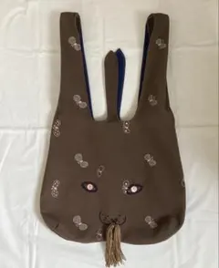 ミナペルホネン usa bag大choucho ブラウン×ネイビー