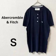 Abercrombie & Fitch ヘンリーネックTシャツ　ネイビー　Ｓ