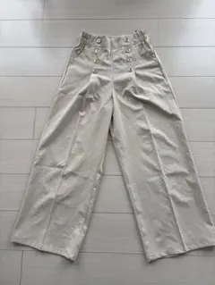 しまむらHK WORKS LONDON ベージュ ワイドパンツ