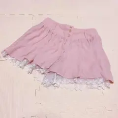 キュロット ショートパンツ フランシュリッペ　春　夏　ピンクスカート　ガーリー