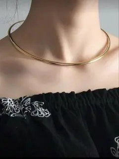 ゴールド　ステンレス　ネックレス