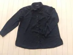 ブラック 長袖シャツ バックプリーツ Мサイズ