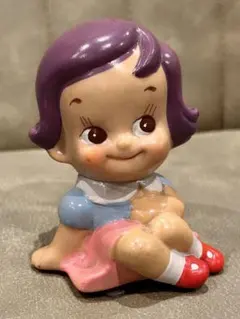 第一勧業銀行 のばらちゃん ソフビ 貯金箱 昭和レトロ 当時物　かんぎんのサムネイル