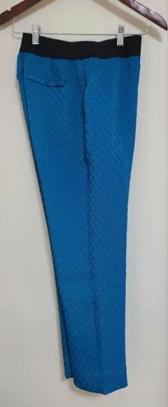 極美品♪M.fil エムフィル 袖プリーツブラウス 38 ブルー バックリボン