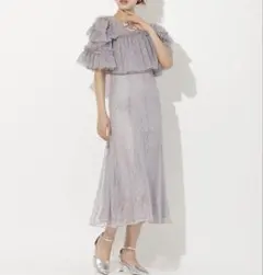 ひ*る様 新品 ANDREA&Co. ボリュームフリル チュールスカート アイボ
