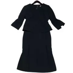 【良品】LES MUES ブラックフォーマル 礼服 ワンピース ジャケット 7号