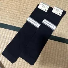 新品 吸水速乾加工 レディースハイソックス 黒 2足セット
