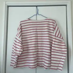 【美品】　ボーダー　ロンT 長袖　秋服　ピンク　白