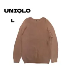 UNIQLO ユニクロ　3Dクルーネックセーター　ピンク　L 古着