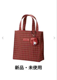 ⭐︎新品未開封　ファミリア　トートバッグ　小　赤 新品.タグ付き.未開封】♡ファミリア♡定番赤チェックトートバッグ小