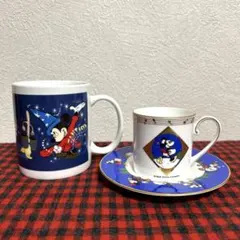 ディズニー　ミッキー　ミニー　ファンタジア　魔法使い　デミタスカップ　マグカップ