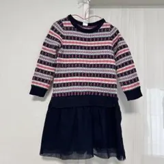 【年内売切】 baby GAP　ニット　チュールスカート　ドッキングワンピース