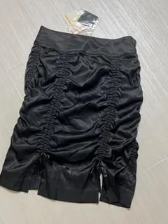 新品◾️CHEST MANIA◾️サテン♪シャーリング膝丈スカート/チェストマニアS