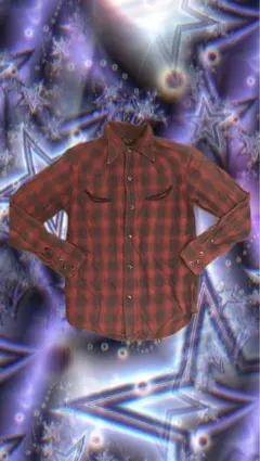 チェックシャツ　赤　黒　y2k 平成