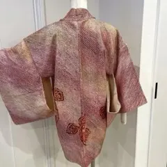 絞り　大正ロマン　昭和レトロ　アンティーク　羽織り　着物　道行　和洋折衷