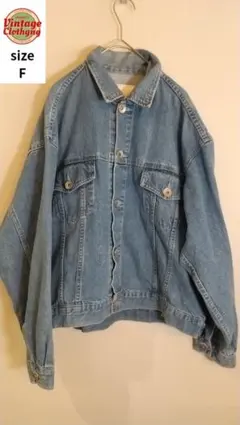 GYDA 単丈 デニムジャケット ライトブルー F