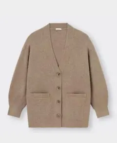 リブ編みカーディガン Lサイズ