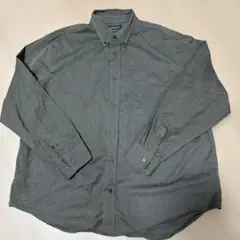 アメリカ古着croft & barrow XL グレー 長袖シャツ812番