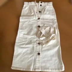 SeeByChloé アイボリー デニムタイトスカート