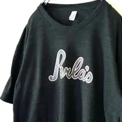 アメリカンアパレル Perla’s ロゴ Tシャツ L グレー 灰色 古着