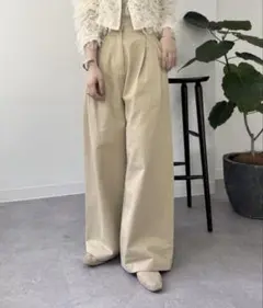 mystic タックチノパンツ ベージュ F