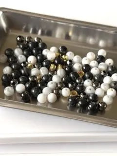 diy jojo 天然石 王子さまとプリンセス クロチョウガイ シロチョウガイ