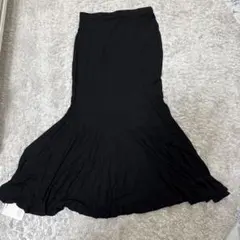 ブラック マーメイド フレアスカート ロング丈