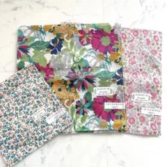 未使用　INTERMODE リバティ 花柄ガーゼハンカチ 3枚セット